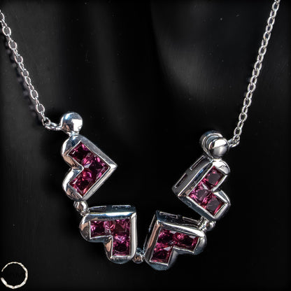 Ausdrucksstarke Rubin-Kette – zeitlose Eleganz mit Charakter -6,03g  - 30,15ct