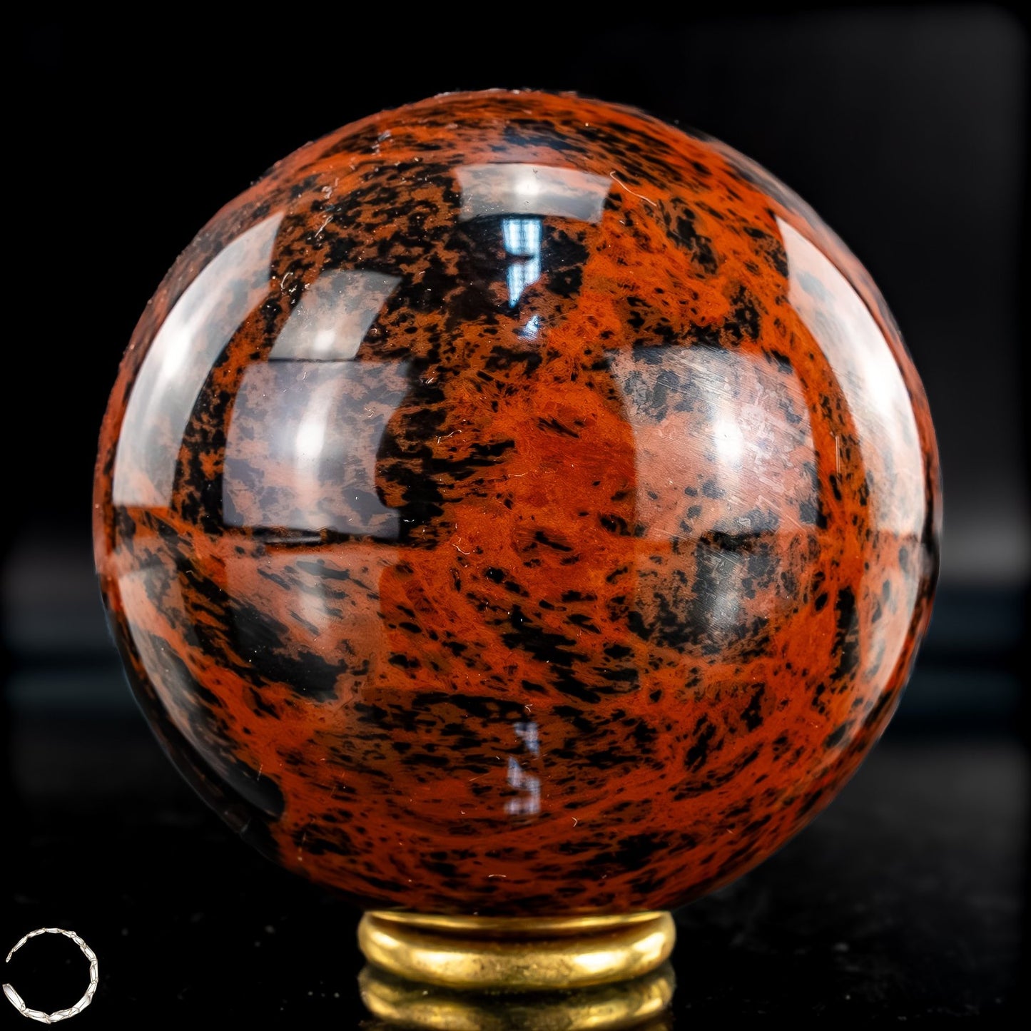 Natürliche Mahagoni-Obsidian Kristall-Kugel - 463,16g