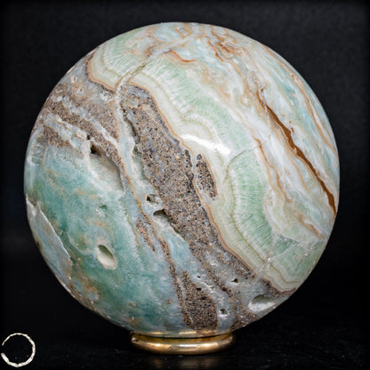 Natürliche Blau-Grüne Aragonit-Kristall Kugel - 727,72g - 80mm