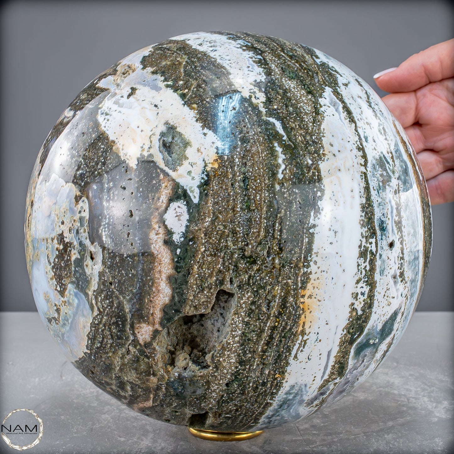 Natürliche Ocean-Jaspis-Achat Kugel - 11620,77g