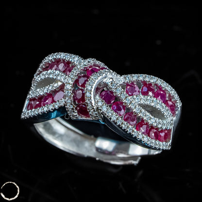 Rubin-Ring aus 925er Silber – Elegantes Funkeln  6,22g 31,1ct