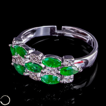 Eleganter Smaragd Ring aus 925er Silber - 2,69g 13,45ct