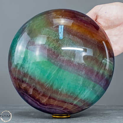 Regenbogen Fluorit – Elegante Naturkugel 5829,66g