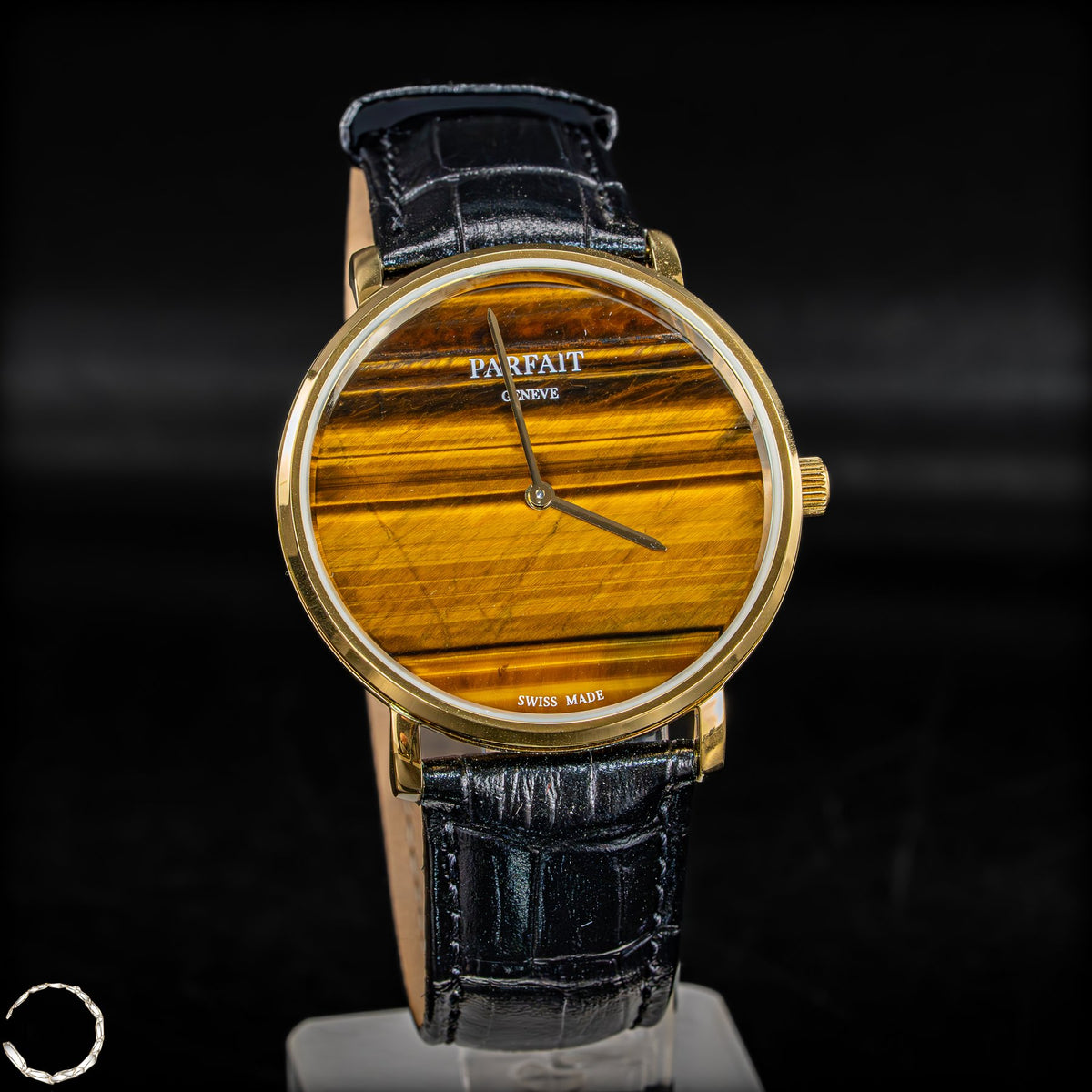 Tigeraugen-Uhr mit Schweizer Uhrwerk -46,80g 127,75ct