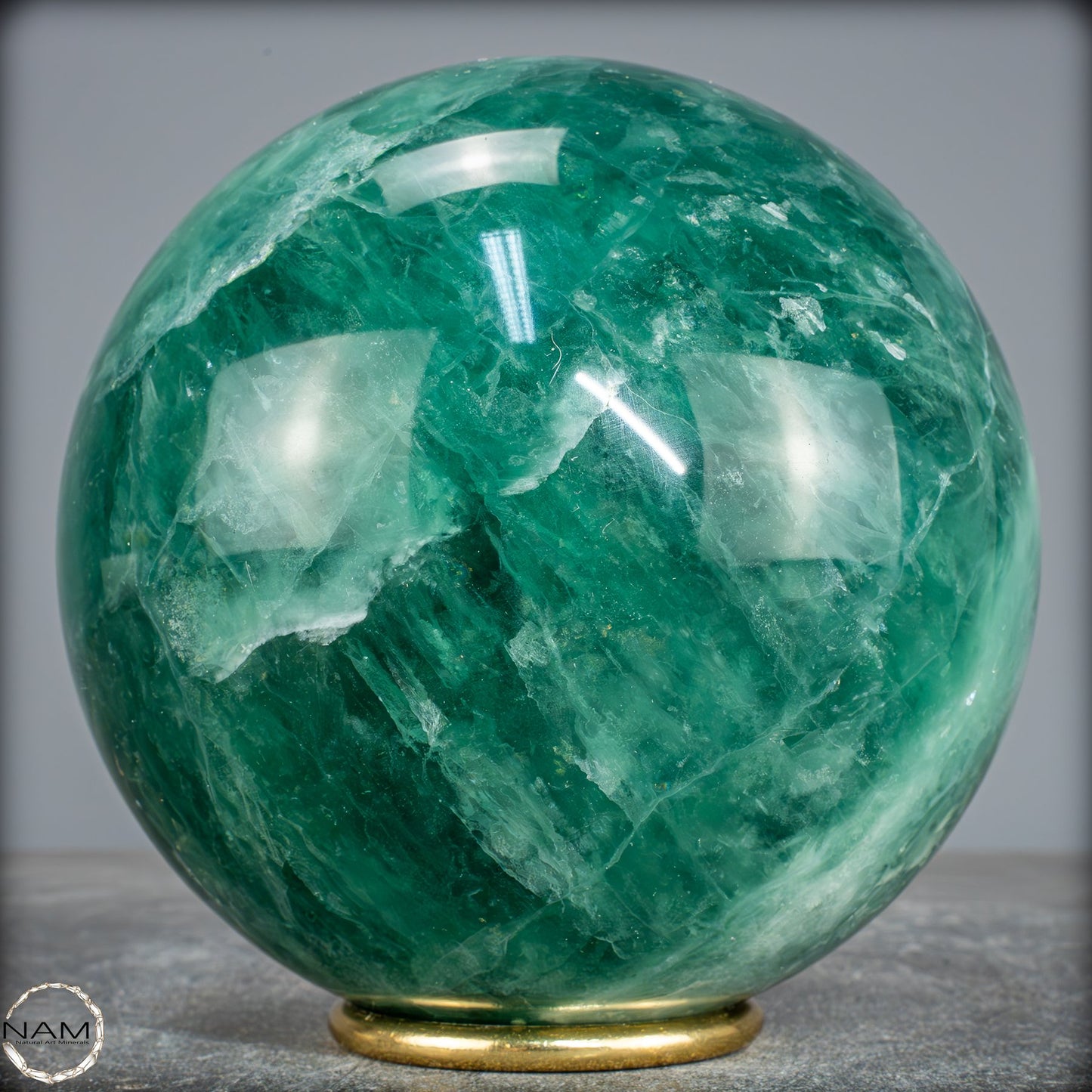 Natürliche Grüne Fluorit Kristallkugel, Spitzenqualität - 4757,67g