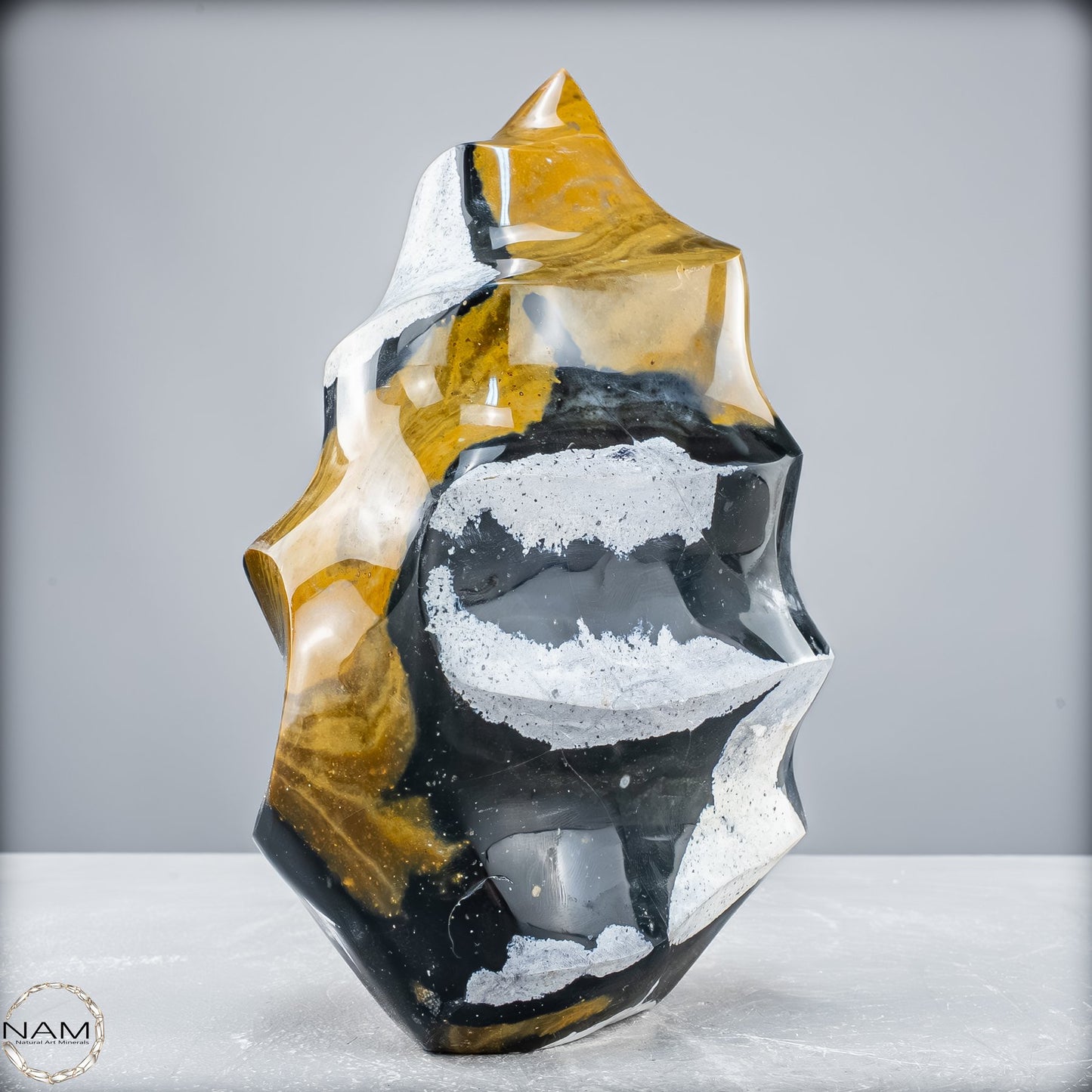 Natürliche Jaspis-Chalcedon Kristallflamme - 2537,18g