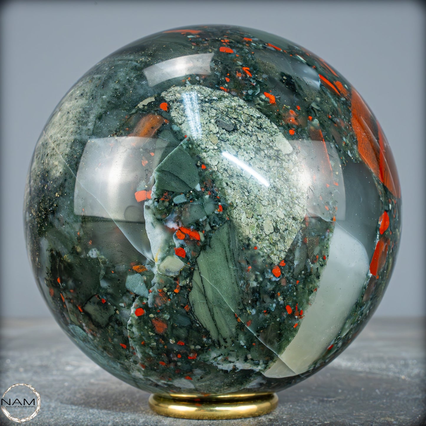 Natürliche Drachenblut-Jaspis Kugel aus Afrika - 2236,08g