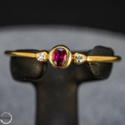 Atemberaubender Rubin-Diamant-Ring aus edlem 585er Gold -4,4ct