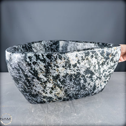 Natürliche Indigo Gabbro - Merlinite Schüssel - 81 kg