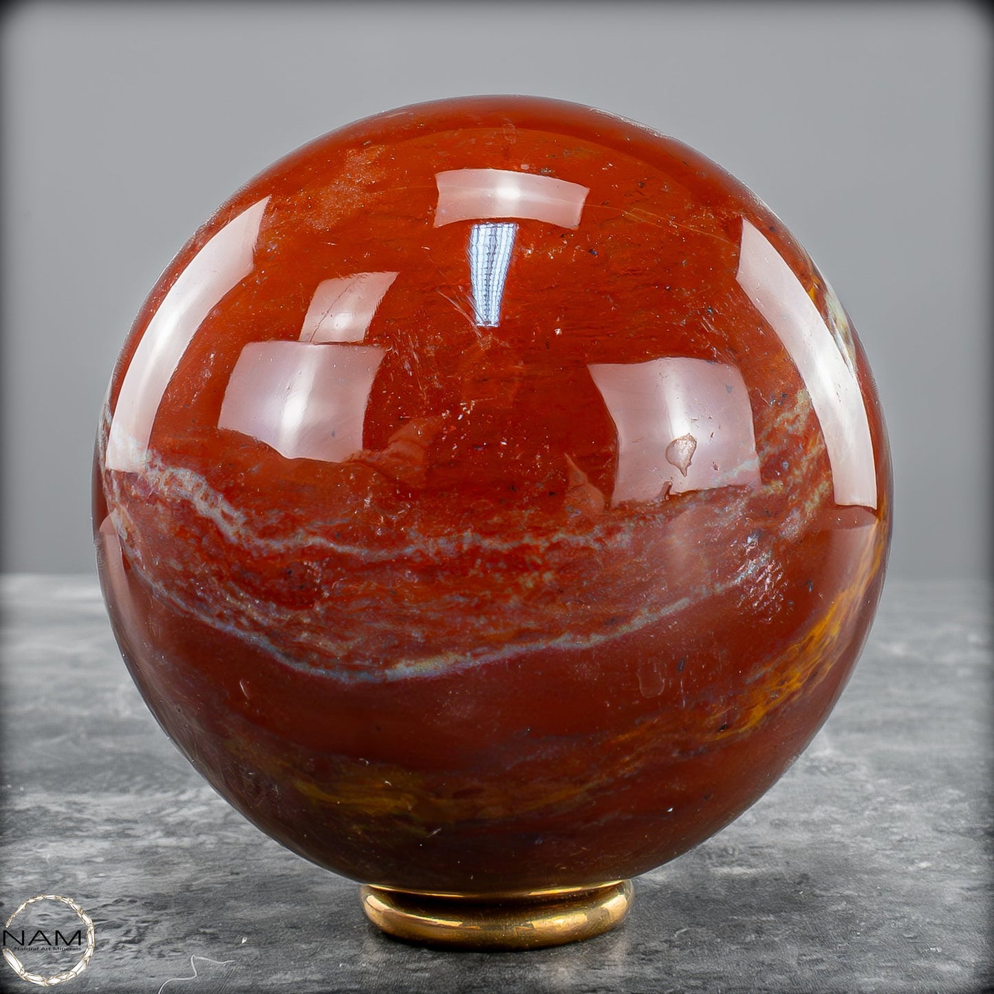 Natürliche Jaspis-Achat Kristallkugel - 736,67g