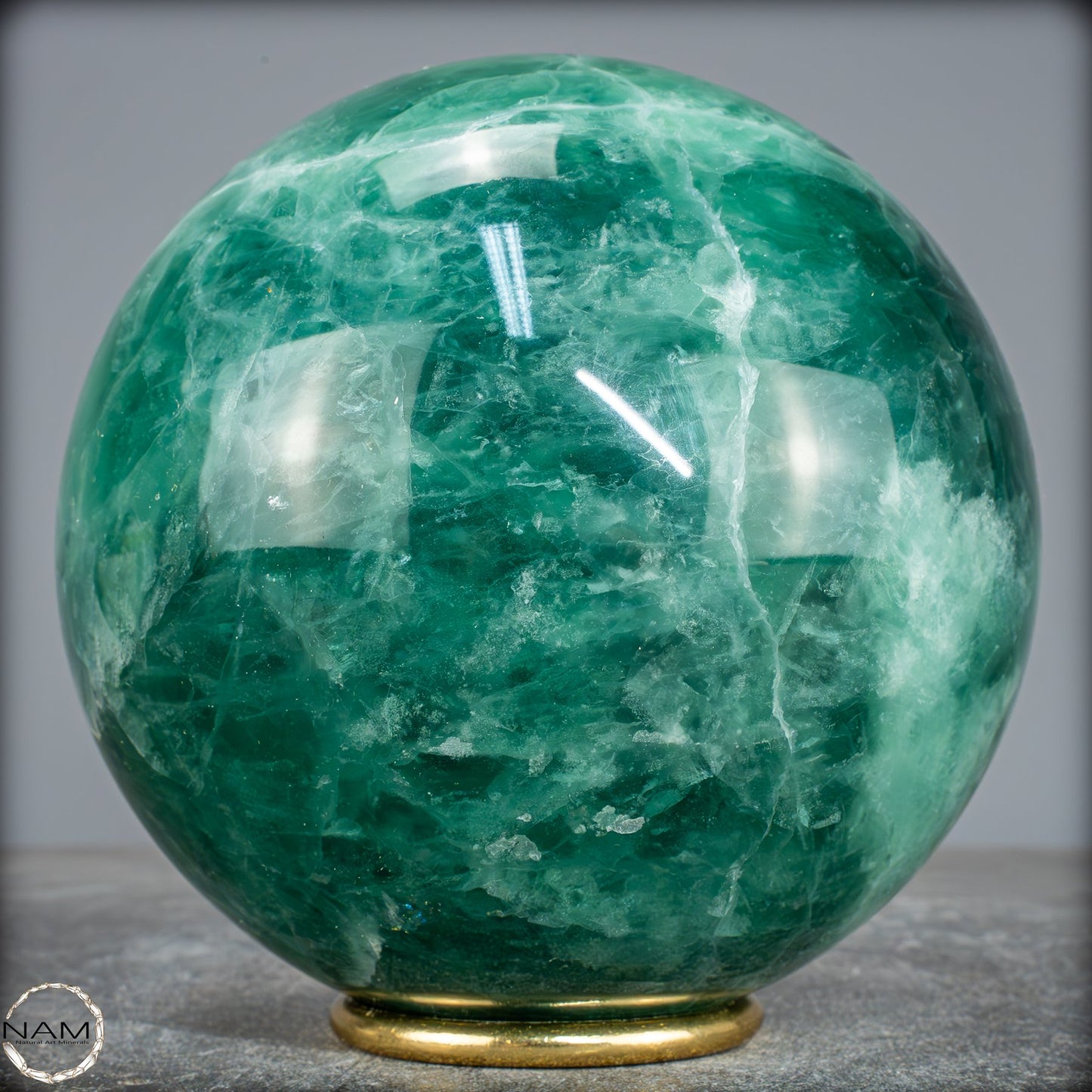 Natürliche Grüne Fluorit Kristallkugel, Spitzenqualität - 4757,67g