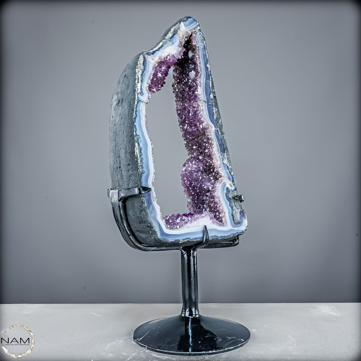 Amethyst-Achat-Druse Ein beeindruckendes Naturkunstwerk - 8112,72g