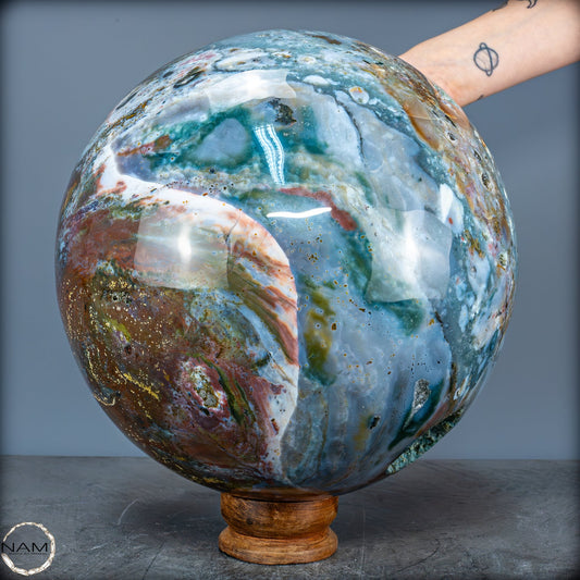 Ocean Achat Kugel – Monumentale Naturform - 30610,23g