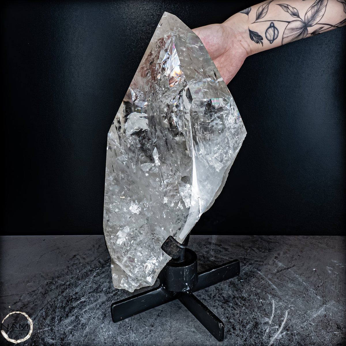 Natürlicher Lumerische Quartz Kristall Phantom auf Ständer - 10802,49g