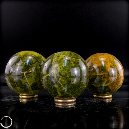 Exklusives Grünes Opal Kugel Set - 880,46g