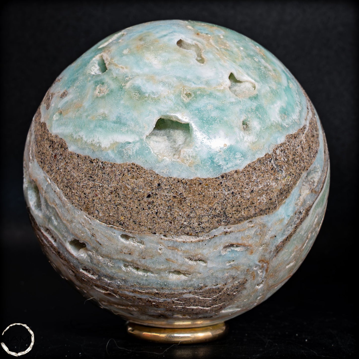 Natürliche Blau-Grüne Aragonit-Kristall Kugel - 727,72g - 80mm