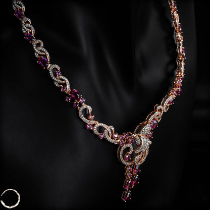 Exklusive Padparadscha-Saphir Kette – 45,45g - 227,25ct