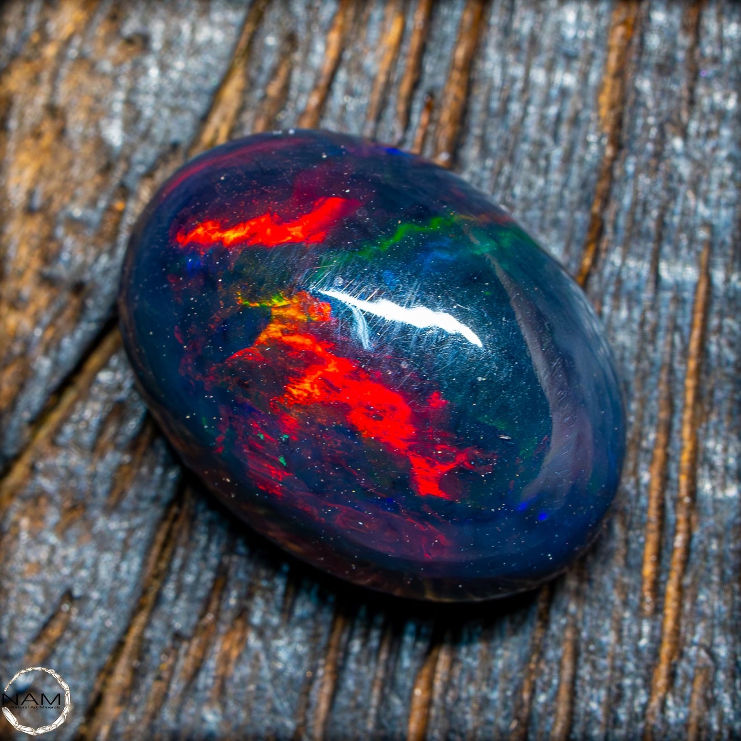 Großer AAA+ Schwarzer Opal Cabochon - 0,685g/3,425ct