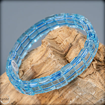 Eleganz in Blau – Aquamarin-Armband Afghanistan -27,67g 138,35ct