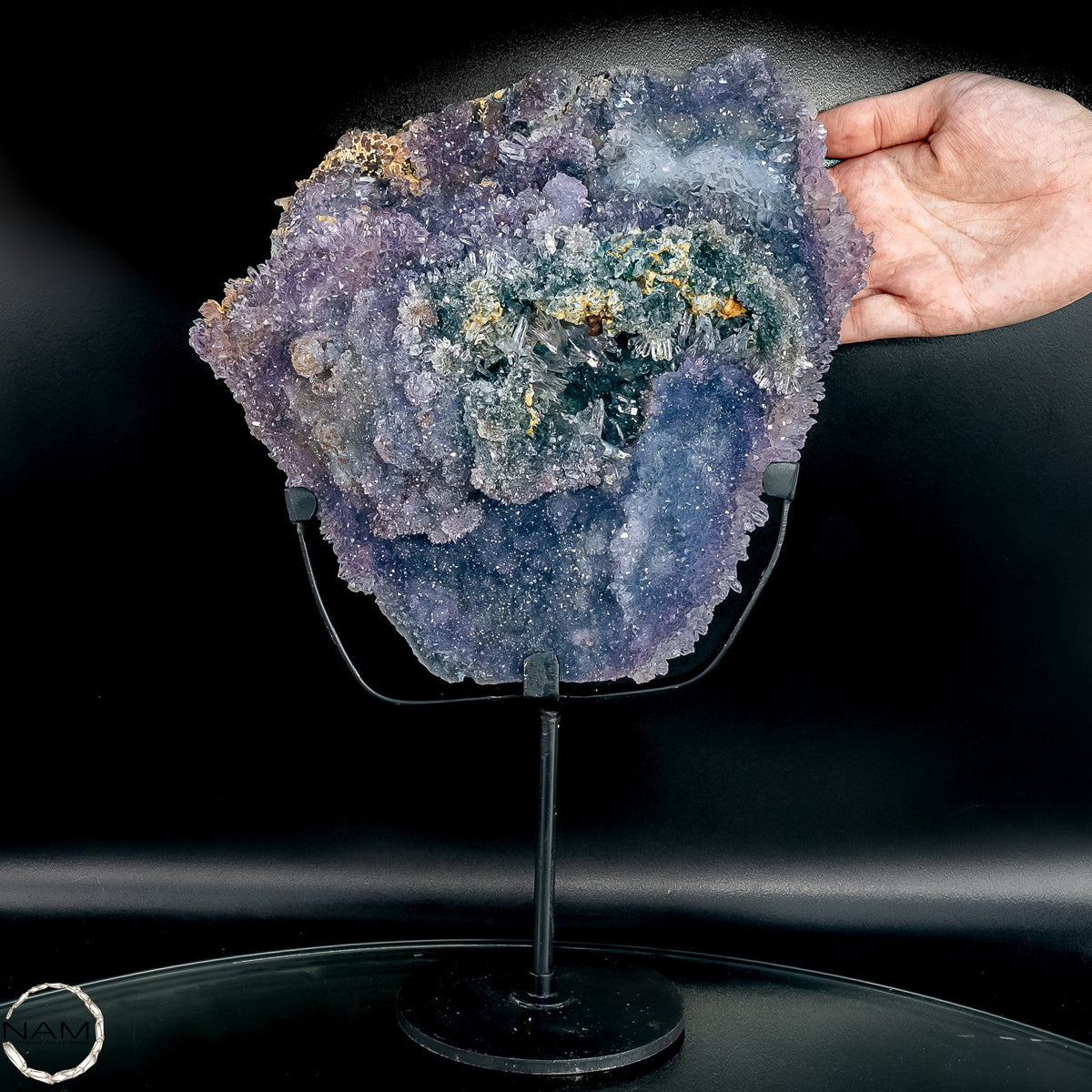Spektakulärer Blumen-Amethyst auf Ständer – 1904,22g