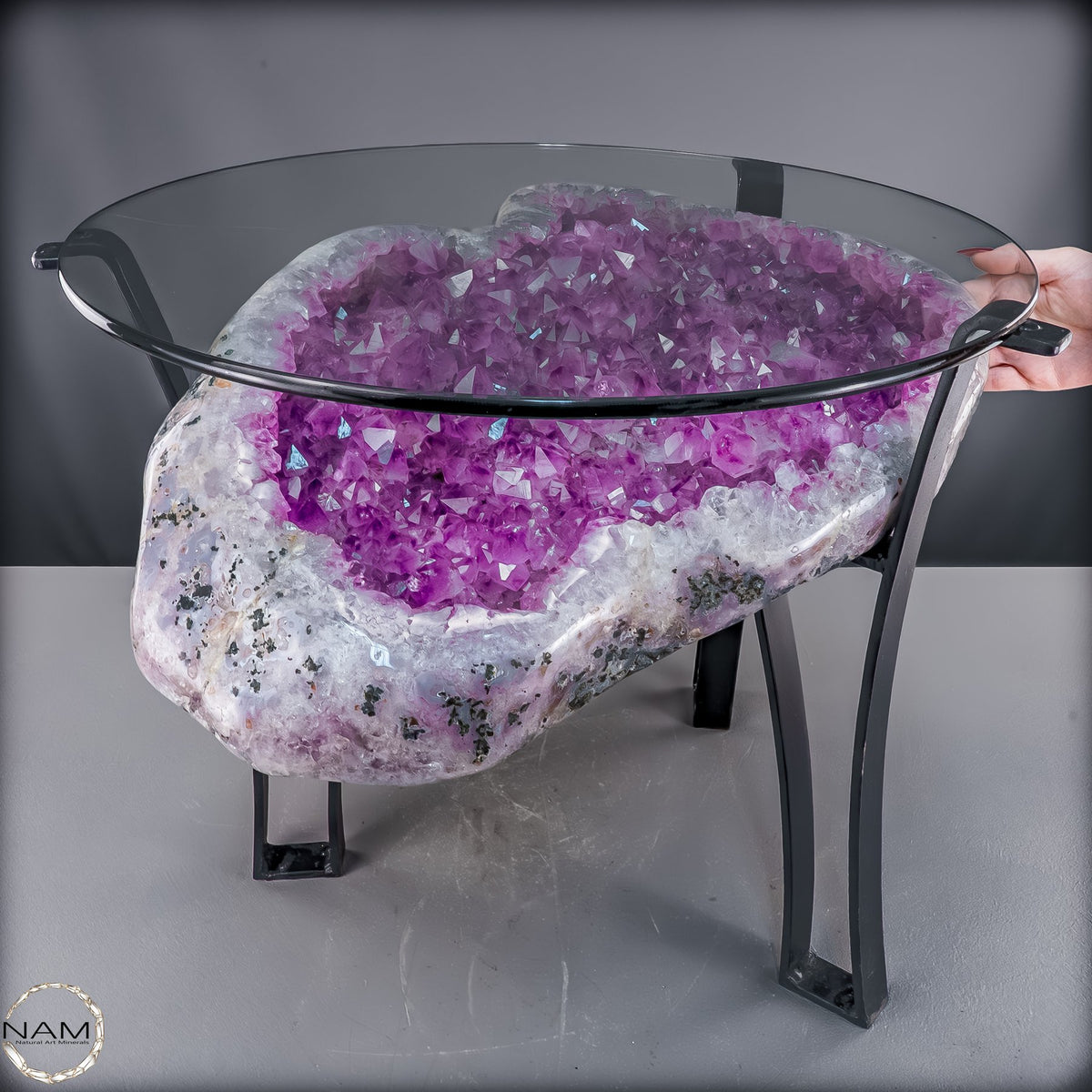 Amethyst-Tisch – Exklusive Kristallkunst -27326,59g