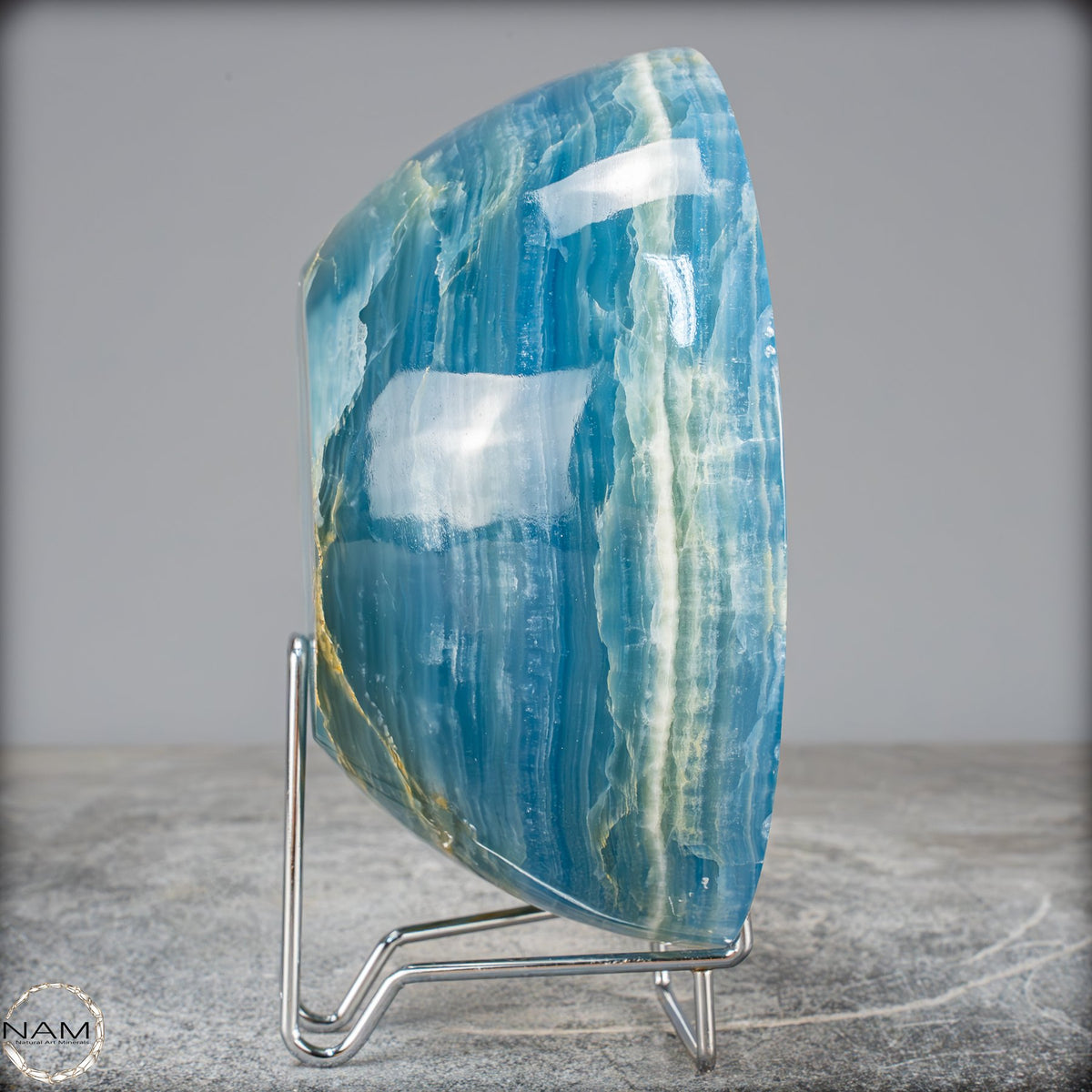 Seltene Natürlich Blaue Onyx-Kristall Schale/Schüssel, Argentinien - 632,84g