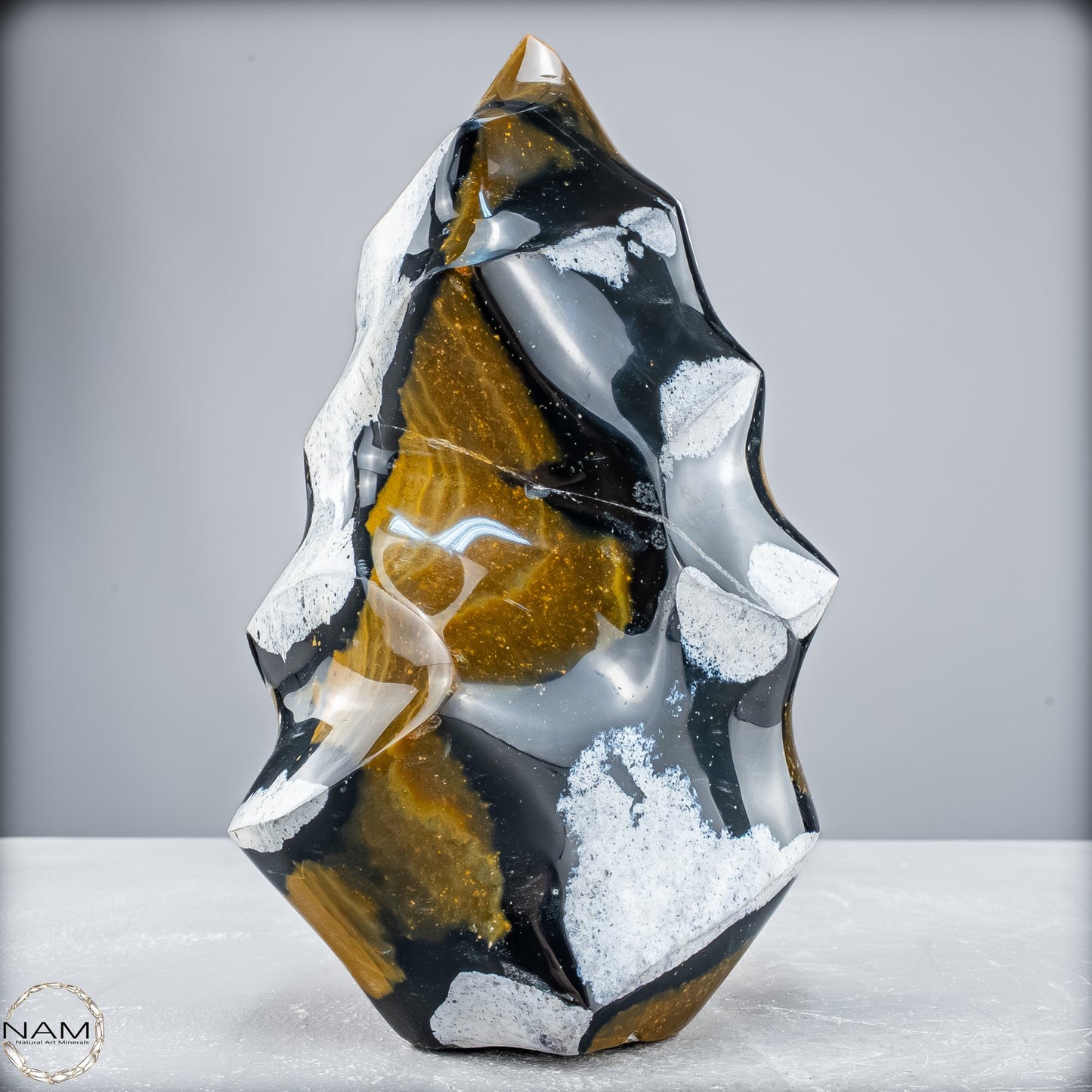 Natürliche Jaspis-Chalcedon Kristallflamme - 2537,18g