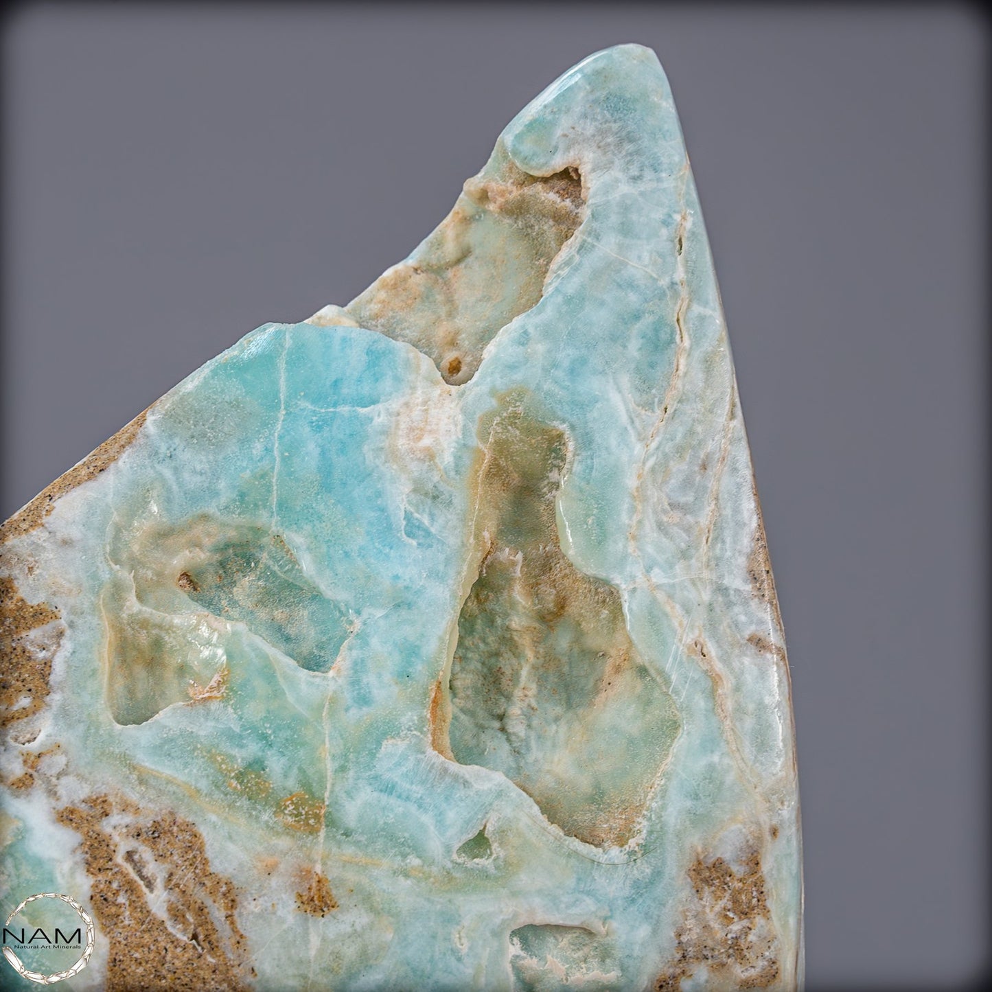 Natürlicher Blau-Grüne Aragonit Kristall-Freiform - 2287,04g