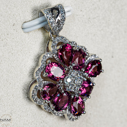 Traumhafter Rubellit-Turmalin Anhänger aus 925er Silber –  17,3ct