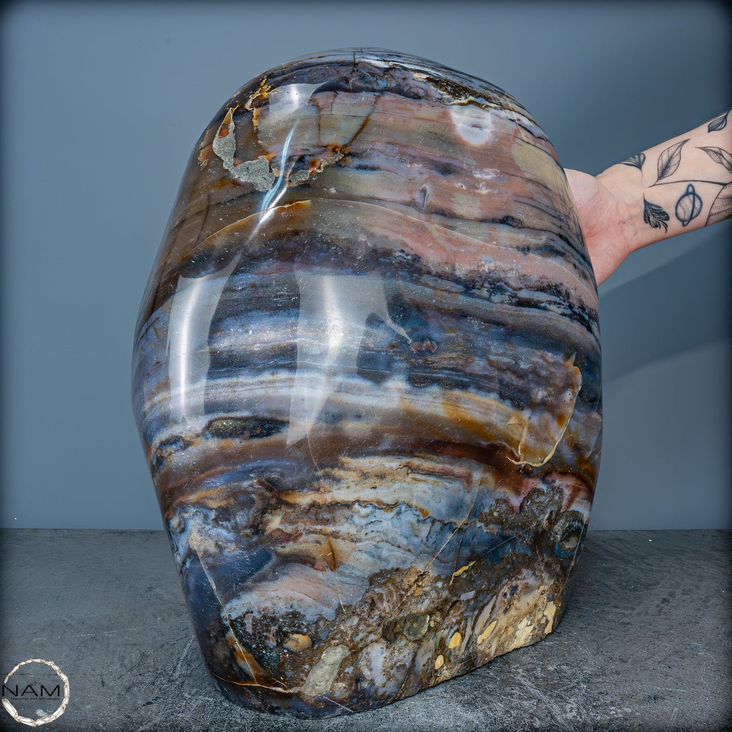 Natürliche Gebänderter Achat Kristall-Freiform - 19370,33g