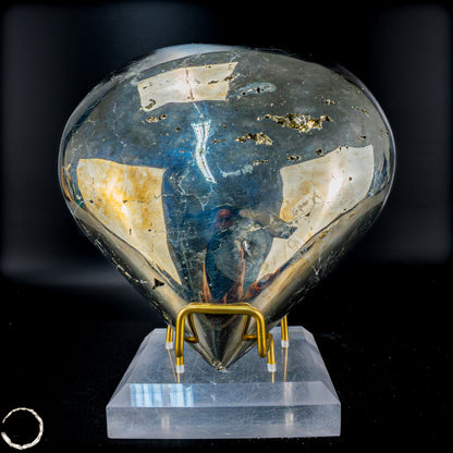 Natürliches Pyrit, Quarz und Galena Kristall Herz/Druse - 2555,65 g