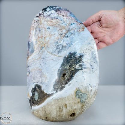 Mystik in Stein – Gebänderter Achat trifft schwarzen Opal - 11788,15g