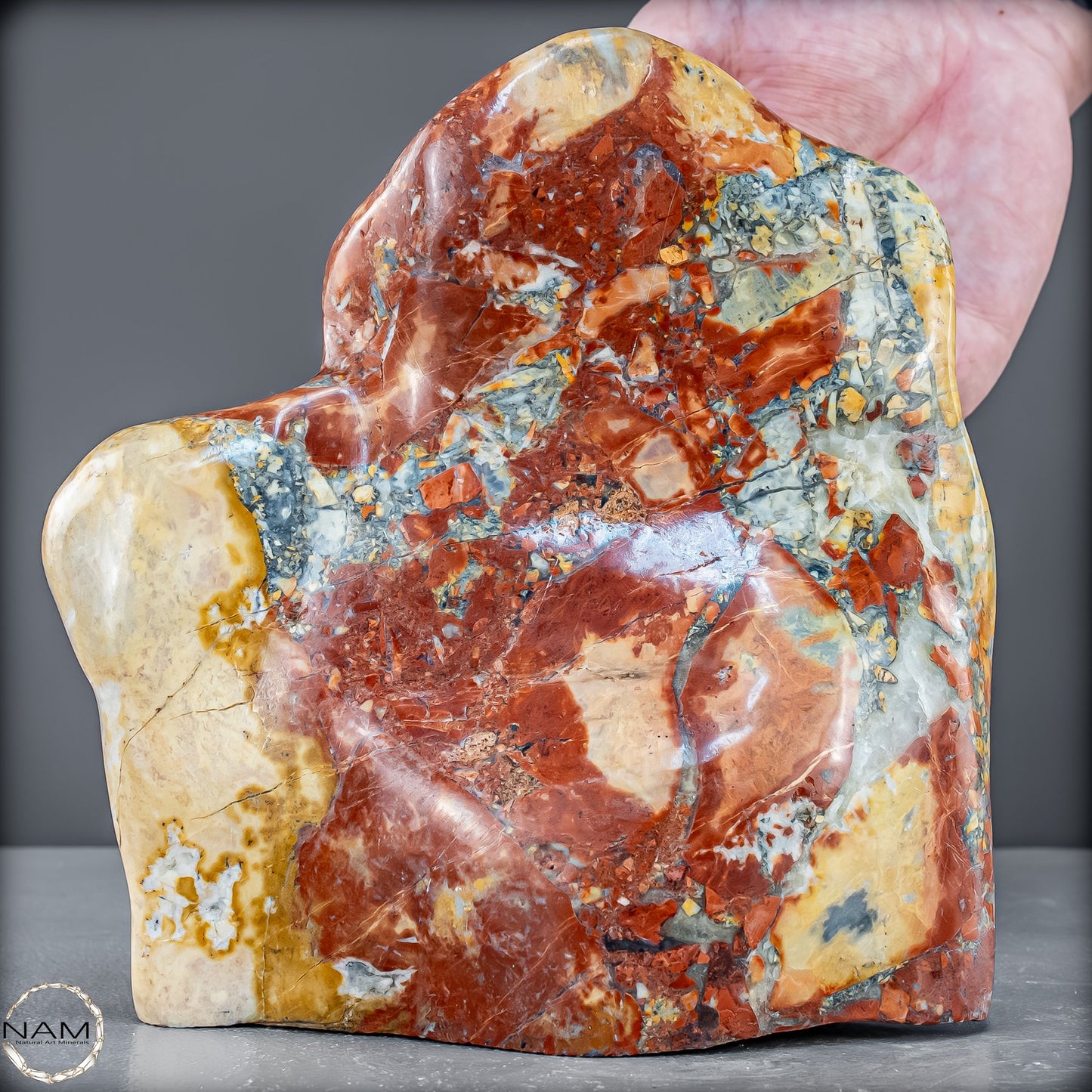 Natürliche Indonesische Picture Jasper-Kristall Freiform – 1434,81g