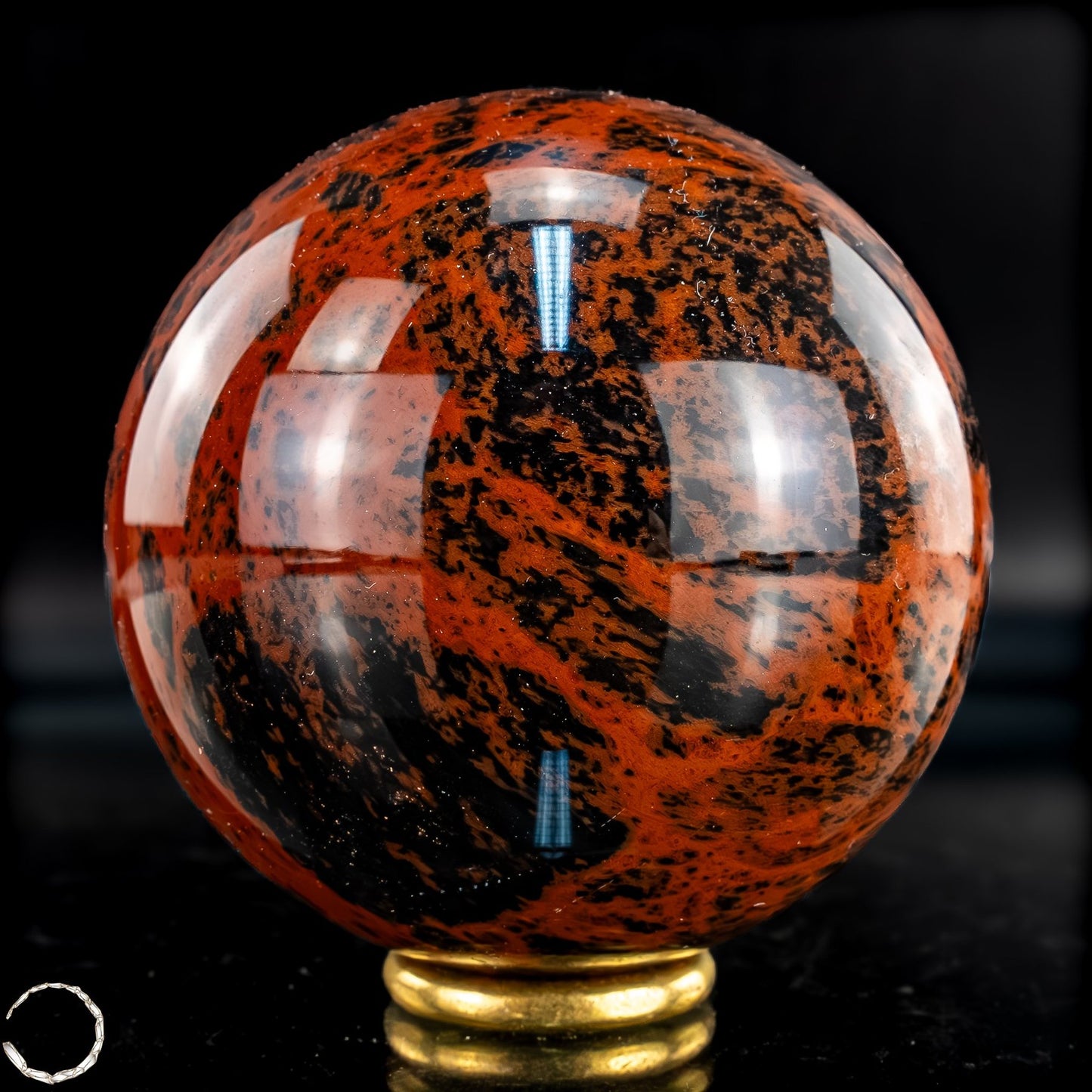Natürliche Mahagoni-Obsidian Kristall-Kugel - 463,16g