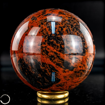Natürliche Mahagoni-Obsidian Kristall-Kugel - 463,16g