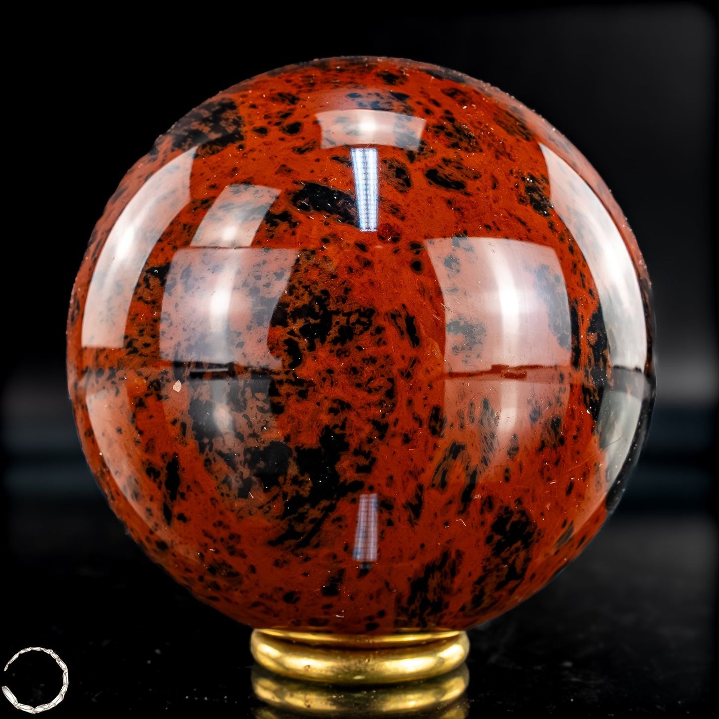 Natürliche Mahagoni-Obsidian Kristall-Kugel - 463,16g