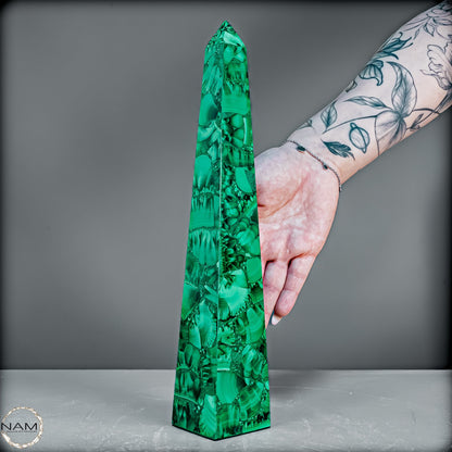 Malachit-Turm – Monumentale Eleganz aus der Natur - 793,37g