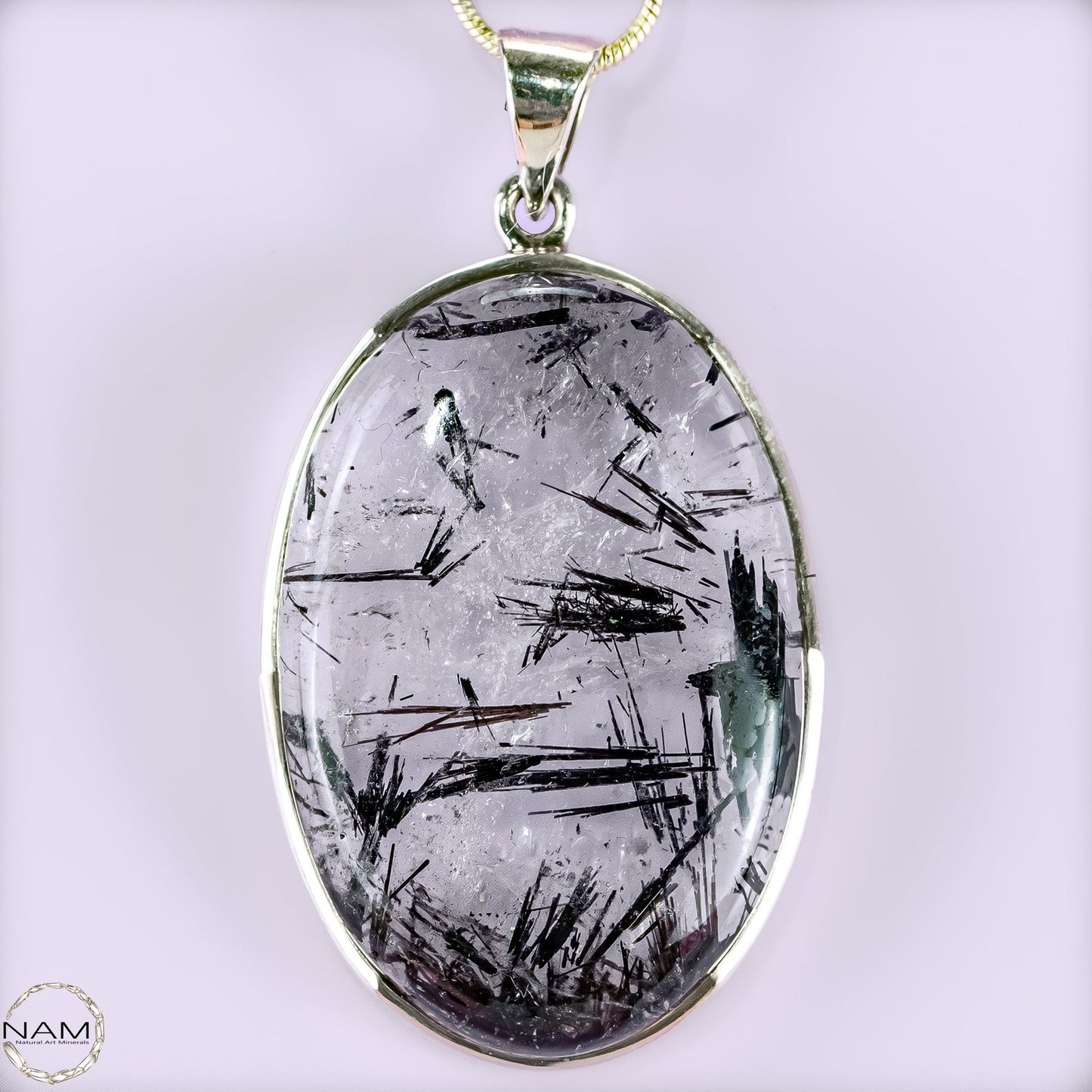 Eleganter Turmalin-Quarz Anhänger aus 925er Silber- 18,15g 90,75ct