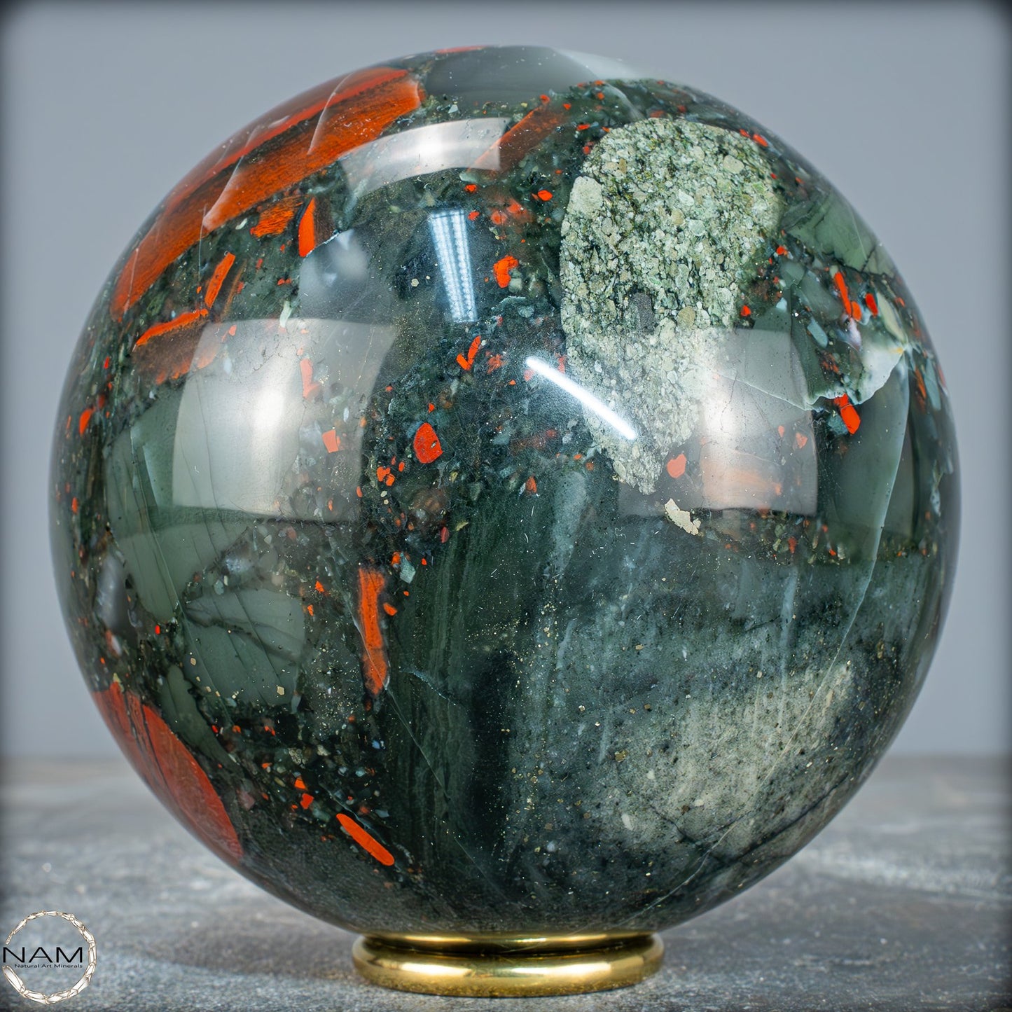 Natürliche Drachenblut-Jaspis Kugel aus Afrika - 2236,08g