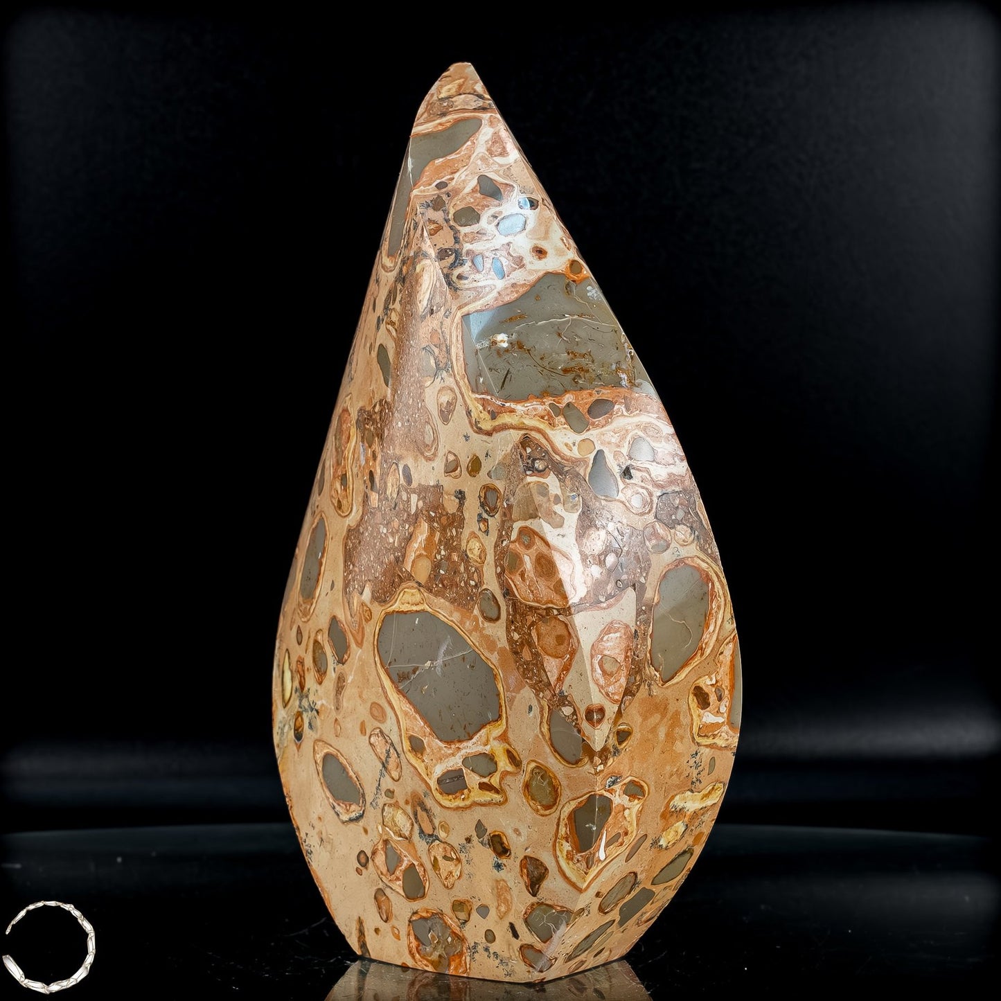 Natürliche Leoparden-Jaspis Kristall Flamme- 1004,88g