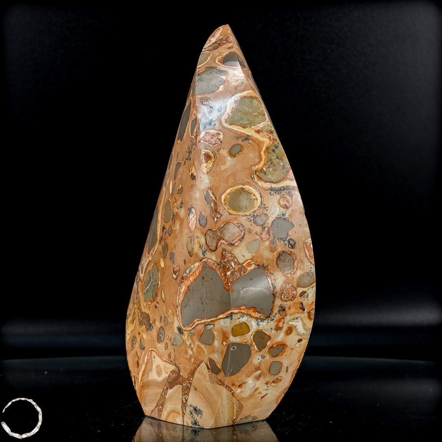 Natürliche Leoparden-Jaspis Kristall Flamme- 1004,88g