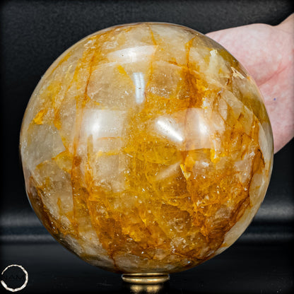 Große Natürliche Quarz Kristall-Kugel "Golden Healer" -4149,61g