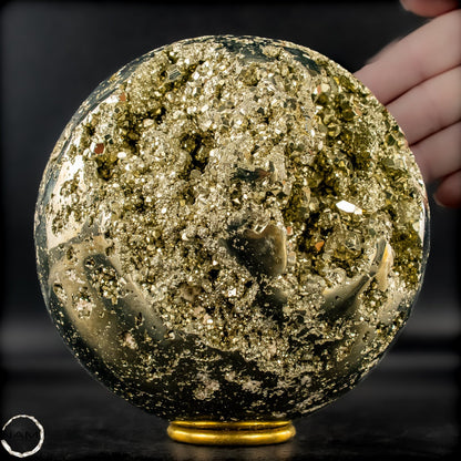 Natürliche Dekorative Pyrit-Kristall Kugel / Druse - 4759,24g