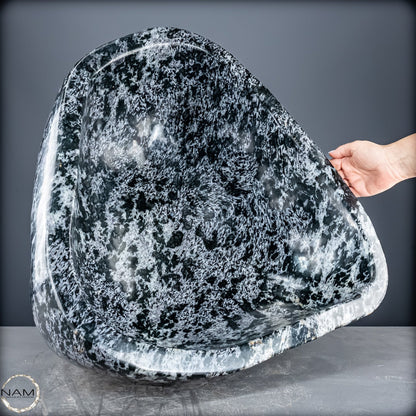 Natürliche Indigo Gabbro - Merlinite Schüssel - 81 kg