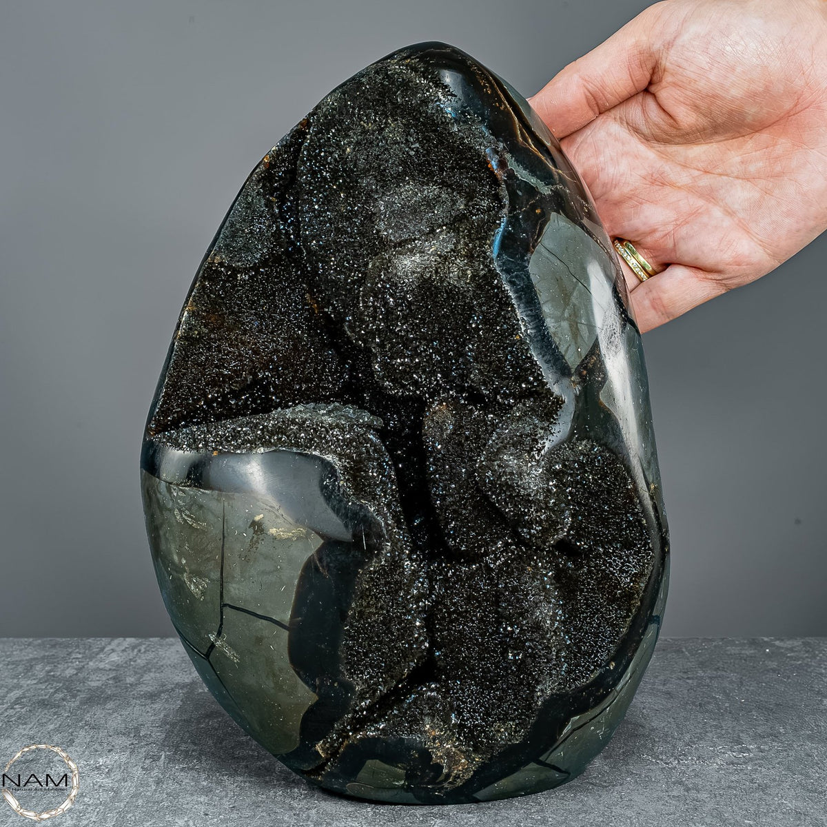 Natürliche Septarien Druse mit Calzit Kristallen - 5621,44g