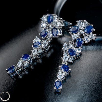 Exklusive Saphir-Ohrringe voller Eleganz-5,18g / 25,9ct