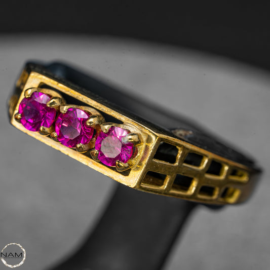 Rubin-Diamant-Ring aus 333er Gold – Ein Symbol von Leidenschaft und Eleganz -10,9ct