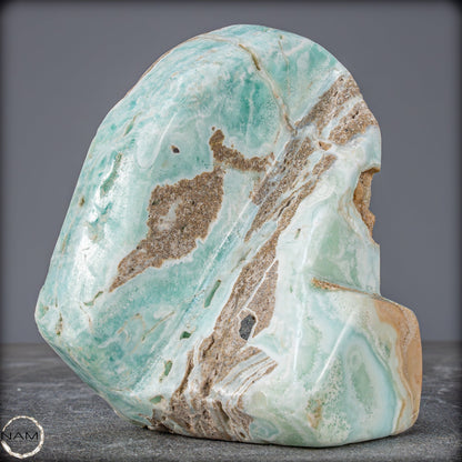 Natürlicher Blau-Grüne Aragonit Kristall-Freiform - 890,17g