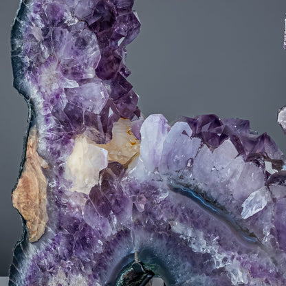Amethyst-Calcit Scheibe auf Ständer - 11986,75g