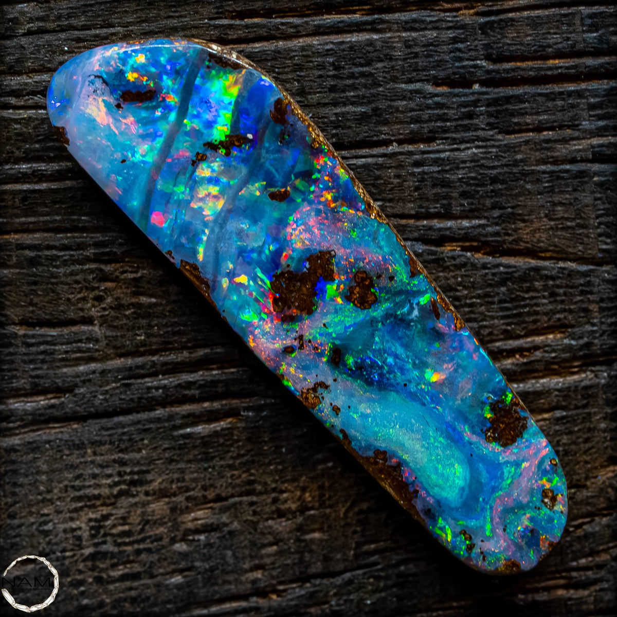 Natürlicher  Boulder Opal aus Australien Edelsteinqualität - 1,85g 9,25ct